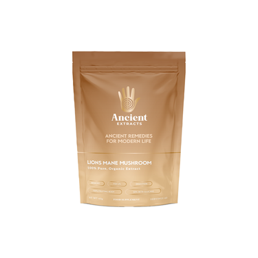 IQ Nootropics Presents: Ancient Extracts Organic Lion’s Mane Powder – 60g Premium Mushroom Supplement with 30% Beta-Glucan – Cognitive Function & Immune Support – Non-GMO & Water Soluble